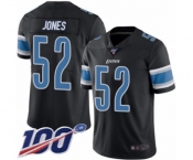 Men's Detroit Lions #52 Christian Jones Limited Black Rush Vapor Untouchable 100th Season Football Jersey