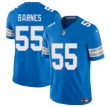 Men's Detroit Lions #55 Derrick Barnes Blue 2025 F.U.S.E. Vapor Limited Football Stitched Game Jersey