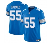 Men's Detroit Lions #55 Derrick Barnes Blue 2025 F.U.S.E. Vapor Limited Football Stitched Game Jersey