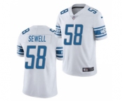 Men's Detroit Lions #58 Penei Sewell 2021 Football Draft White Vapor Untouchable Limited Stitched Football Jersey
