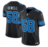 Men's Detroit Lions #58 Penei Sewell Nike Black Vapor F.U.S.E. Alternate Limited Jersey