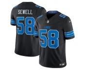 Men's Detroit Lions #58 Penei Sewell Nike Black Vapor F.U.S.E. Alternate Limited Jersey