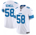 Men's Detroit Lions #58 Penei Sewell White 2025 F.U.S.E. Vapor Limited Football Stitched Game Jersey