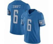 Men's Detroit Lions #6 D'Andre Swift Blue Vapor Untouchable Limited Stitched Jersey