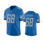 Men's Detroit Lions #68 Taylor Decker Blue 2023 F.U.S.E. Vapor Untouchable Limited Stitched Jersey