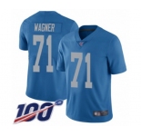 Men's Detroit Lions #71 Ricky Wagner Blue Alternate Vapor Untouchable Limited Player 100th Season Football Jersey