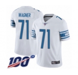 Men's Detroit Lions #71 Ricky Wagner White Vapor Untouchable Limited Player 100th Season Football Jersey