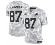 Men's Detroit Lions #87 Sam LaPorta 2024 F.U.S.E Arctic Camo Salute To Service Limited Stitched Football Jersey