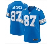 Men's Detroit Lions #87 Sam Laporta Blue 2024 F.U.S.E. Vapor Limited Stitched Jersey