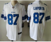 Men's Detroit Lions #87 Sam Laporta Limited White 2024 Vapor Stitched Jersey