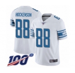 Men's Detroit Lions #88 T.J. Hockenson White Vapor Untouchable Limited Player 100th Season Football Jersey