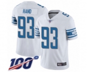 Men's Detroit Lions #93 Da'Shawn Hand White Vapor Untouchable Limited Player 100th Season Football Jersey