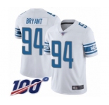 Men's Detroit Lions #94 Austin Bryant White Vapor Untouchable Limited Player 100th Season Football Jersey