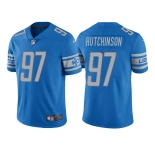 Men's Detroit Lions #97 Aidan Hutchinson Blue Vapor Untouchable Limited Stitched Jersey
