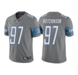 Men's Detroit Lions #97 Aidan Hutchinson Gray Vapor Untouchable Limited Stitched Jersey