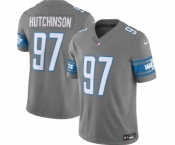 Men's Detroit Lions #97 Aidan Hutchinson Grey 2023 F.U.S.E. Vapor Untouchable Limited Football Stitched Jersey