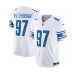 Men's Detroit Lions #97 Aidan Hutchinson White 2023 F.U.S.E. Vapor Untouchable Limited Stitched Jersey