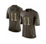 Men's Nike Detroit Lions #11 Marvin Jones Jr Limited Green Salute to Service NFL Jersey