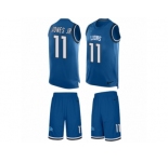 Men's Nike Detroit Lions #11 Marvin Jones Jr Limited Light Blue Tank Top Suit NFL Jersey