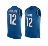 Men's Nike Detroit Lions #12 Andre Roberts Limited Light Blue Player Name & Number Tank Top NFL Jersey