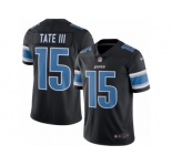 Men's Nike Detroit Lions #15 Golden Tate III Limited Black Rush NFL Jersey