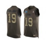Men's Nike Detroit Lions #19 Kenny Golladay Limited Green Salute to Service Tank Top NFL Jersey