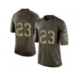 Men's Nike Detroit Lions #23 Darius Slay Limited Green Salute to Service NFL Jersey