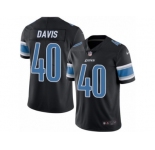 Men's Nike Detroit Lions #40 Jarrad Davis Limited Black Rush NFL Jersey