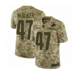Men's Nike Detroit Lions #47 Tracy Walker Limited Camo 2018 Salute to Service NFL Jersey