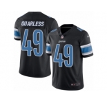 Men's Nike Detroit Lions #49 Andrew Quarless Limited Black Rush NFL Jersey