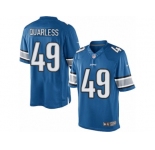 Men's Nike Detroit Lions #49 Andrew Quarless Limited Light Blue Team Color NFL Jersey