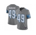 Men's Nike Detroit Lions #49 Andrew Quarless Limited Steel Rush NFL Jersey