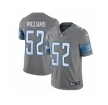 Men's Nike Detroit Lions #52 Antwione Williams Limited Steel Rush NFL Jersey
