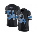 Men's Nike Detroit Lions #54 DeAndre Levy Limited Black Rush NFL Jersey