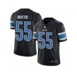 Men's Nike Detroit Lions #55 Jon Bostic Limited Black Rush NFL Jersey