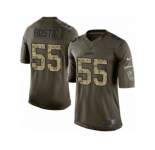 Men's Nike Detroit Lions #55 Jon Bostic Limited Green Salute to Service NFL Jersey