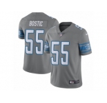 Men's Nike Detroit Lions #55 Jon Bostic Limited Steel Rush NFL Jersey