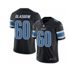 Men's Nike Detroit Lions #60 Graham Glasgow Limited Black Rush NFL Jersey
