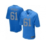 Men's Nike Detroit Lions #61 Kerry Hyder Limited Blue Alternate NFL Jersey
