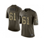 Men's Nike Detroit Lions #61 Kerry Hyder Limited Green Salute to Service NFL Jersey