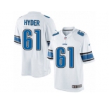 Men's Nike Detroit Lions #61 Kerry Hyder Limited White NFL Jersey
