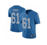Men's Nike Detroit Lions #61 Kerry Hyder Vapor Untouchable Limited Blue Alternate NFL Jersey