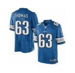 Men's Nike Detroit Lions #63 Brandon Thomas Limited Light Blue Team Color NFL Jersey