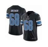Men's Nike Detroit Lions #68 Taylor Decker Limited Black Rush NFL Jersey