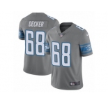 Men's Nike Detroit Lions #68 Taylor Decker Limited Steel Rush NFL Jersey