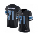 Men's Nike Detroit Lions #71 Ricky Wagner Limited Black Rush NFL Jersey