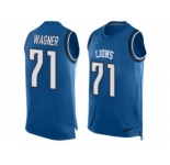 Men's Nike Detroit Lions #71 Ricky Wagner Limited Light Blue Player Name & Number Tank Top NFL Jersey