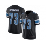 Men's Nike Detroit Lions #73 Greg Robinson Limited Black Rush NFL Jersey