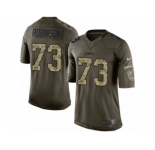 Men's Nike Detroit Lions #73 Greg Robinson Limited Green Salute to Service NFL Jersey