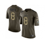 Men's Nike Detroit Lions #8 Brad Kaaya Limited Green Salute to Service NFL Jersey